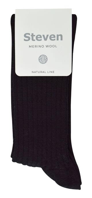 Womens Merino Wool Socks | Steven | Thick Outdoor Boot Socks for Ladies - Black - Image 2