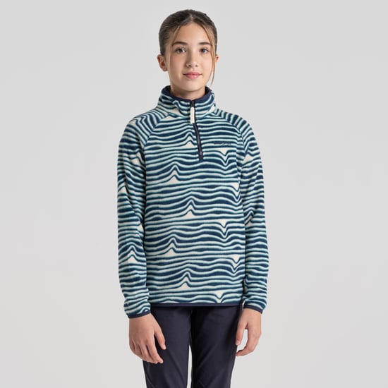 Kai Half Zip Fleece Poseidon Blue Print