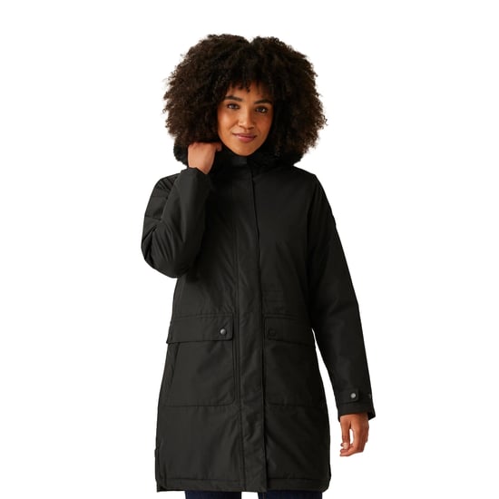 Regatta Womens/Ladies Faux Fur Trim Parka (Black)