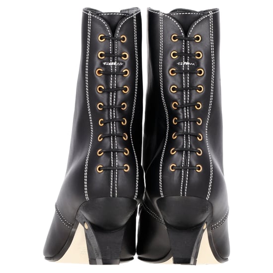 Loewe Ankle Lace-Up Boots in Black Leather - Image 5
