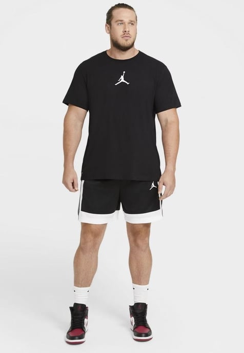 Nike Air Jordan Jumpman Mens Crew T Shirt in Black - Image 4