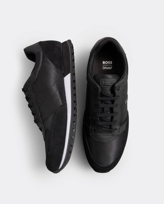 BOSS Orange Parkour L Mens Running Style Trainers In Mixed Materials With Logo Details NOS - Image 2