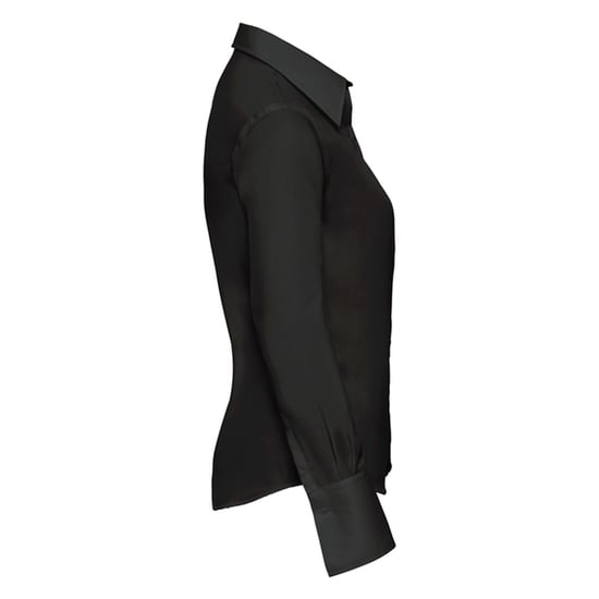 Russell Collection Dames/Dames Ultimate Non-Iron Getailleerde Overhemd met Lange Mouwen (Zwart) - Image 3