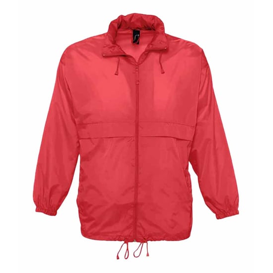 SOLS Unisex Surf Windbreaker Lightweight Jacket (Red) - Image 1