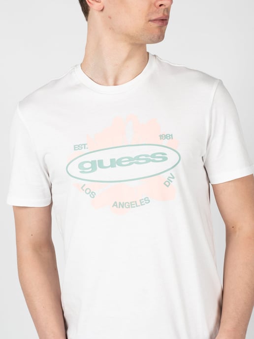 Guess T-Shirt LA Logo Men's White - Image 5
