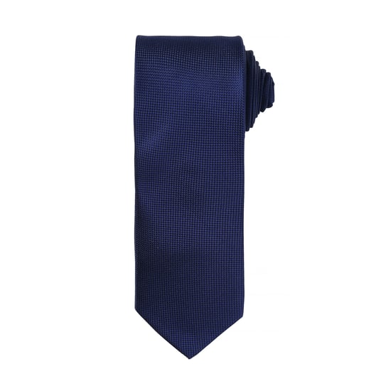 Premier Mens Micro Waffle Formal Work Tie (Navy) - Image 1