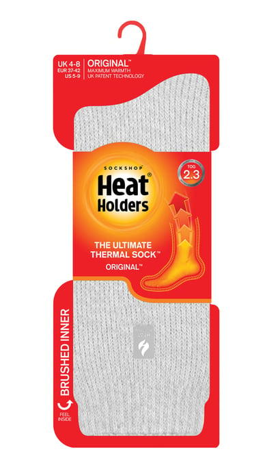 Heat Holders - Ladies Thermal Socks for Winter | Outdoor & Indoor Socks | Cuddly & Fluffy | Gifts for Women - Silver Grey (Vienna) - Image 2