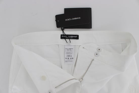 Dolce & Gabbana Women's White Floral Cutout Dress Sicily Pants - Image 5