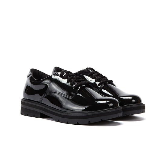 Clarks Prague Lace O Youth Patent Shoes - Image 1
