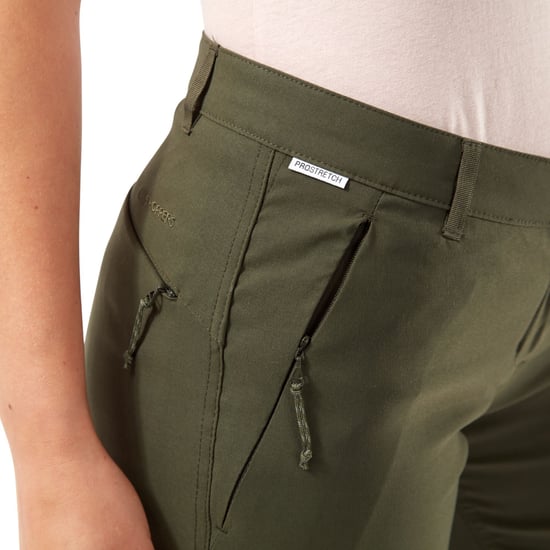 Craghoppers Womens/Ladies Kiwi Pro II Trousers (Khaki Green)
