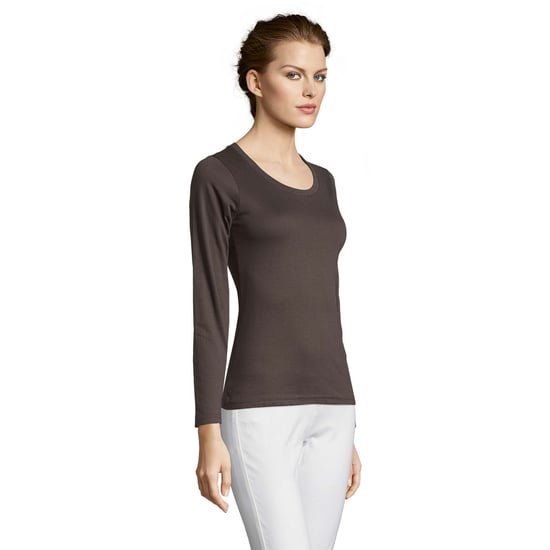 SOLS Womens/Ladies Majestic Long Sleeve T-Shirt (Dark Grey) - Image 6