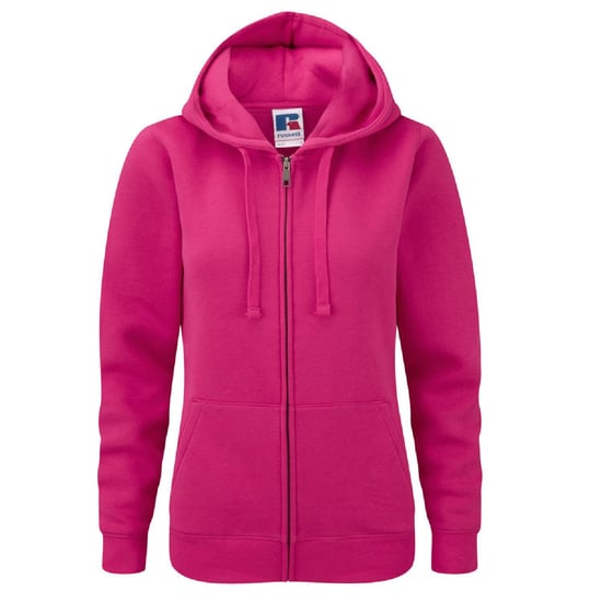 Russell Ladies Premium Authentic Hoodie med dragkedja (3-lagers tyg) (Fuchsia) - Image 1