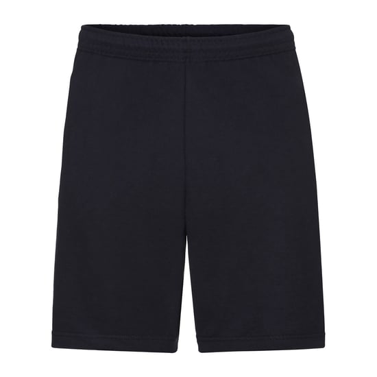 Fruit Of The Loom Mens Lightweight Casual Fleece Shorts (240 GSM) (Black)