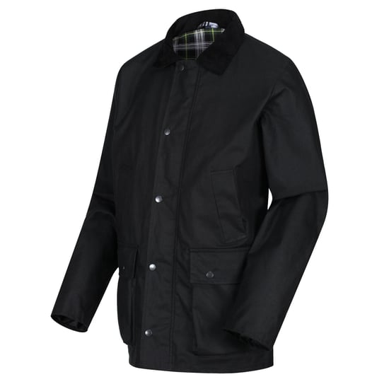Regatta Mens Country Wax Jacket (Black) - Image 4