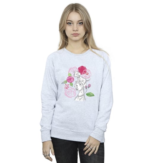 Disney Womens/Ladies 101 Dalmatians Flowers Sweatshirt (Sports Grey)