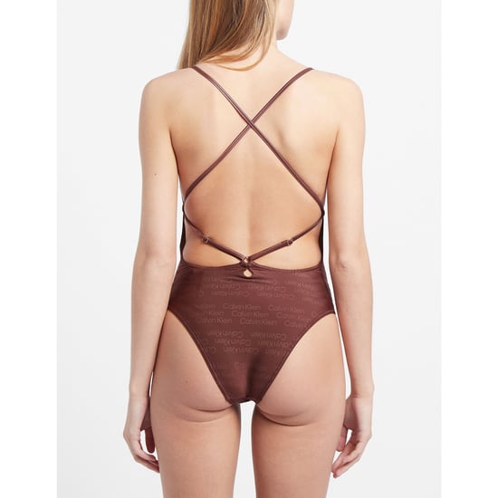 Women's Calvin Klein One Piece Swimsuit in Brown