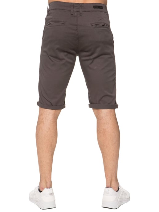 Enzo | Heren slim fit stretch chinoshort - grijs - Image 3