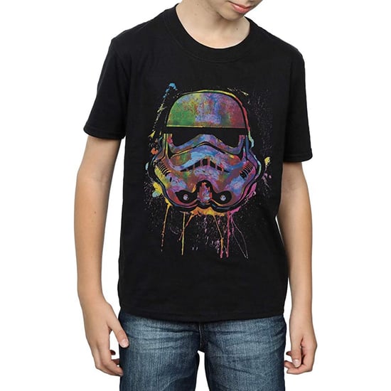 Star Wars Boys Stormtrooper Paint Splatter Cotton T-Shirt (Black)