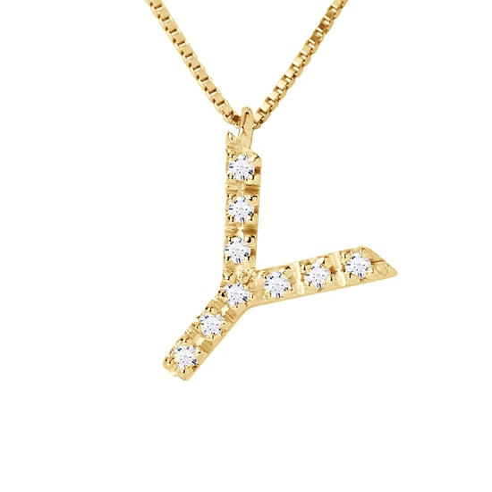 DIADEMA - Necklace with Diamonds - Y - Yellow Gold
