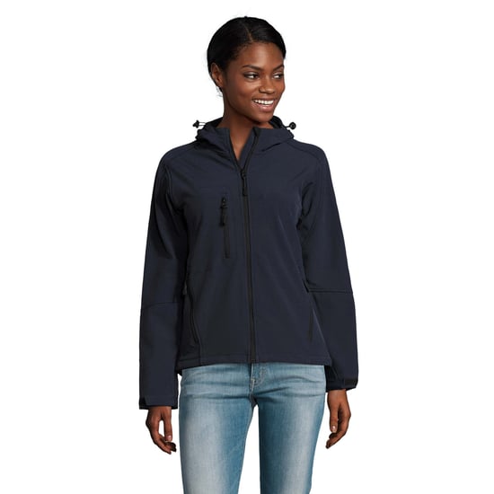 SOLS Dames/dames Replay Hooded Soft Shell Jacket (ademend, winddicht en waterbestendig) (Franse marine) - Image 4