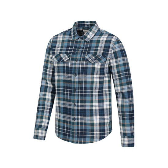 Mountain Warehouse Mens Trace Flannel Long-Sleeved Shirt (Light Blue)