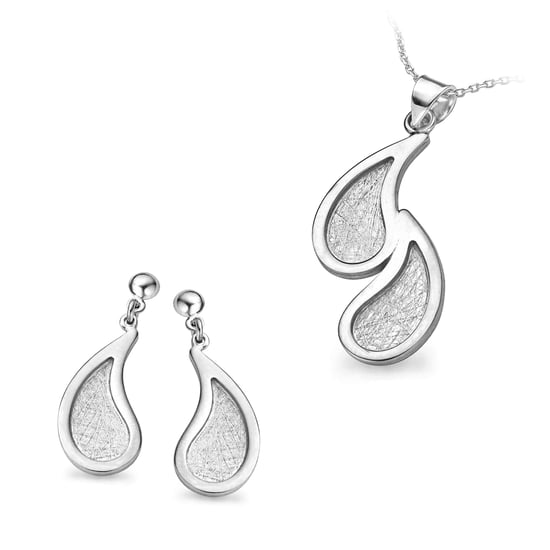 Orphelia Women's 925 Sterling Silver Set: Chain-Pendant + Earrings - Silver SET-5060