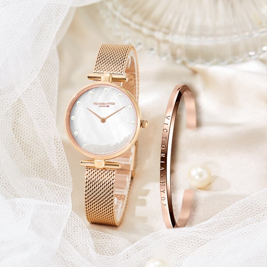 VICTORIA HYDE Watch Gift Set Pearl white/rosegold - Image 4