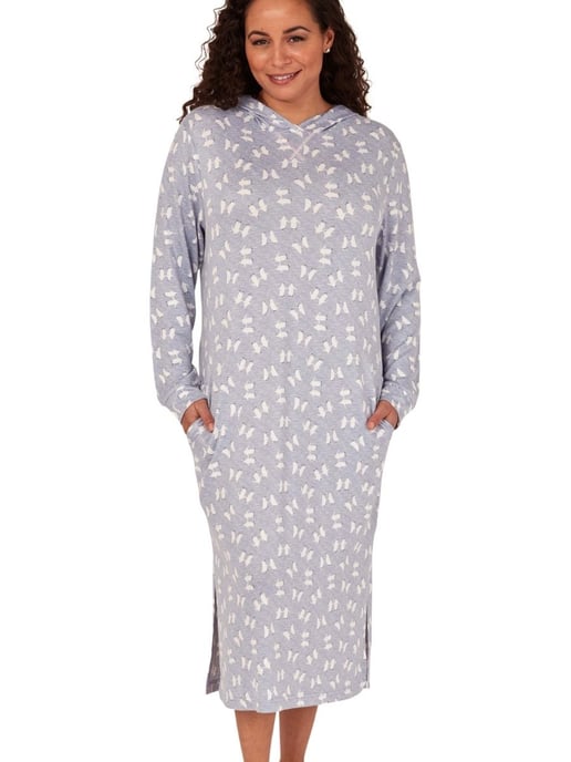 Penguin Print Hooded Lounge Dress