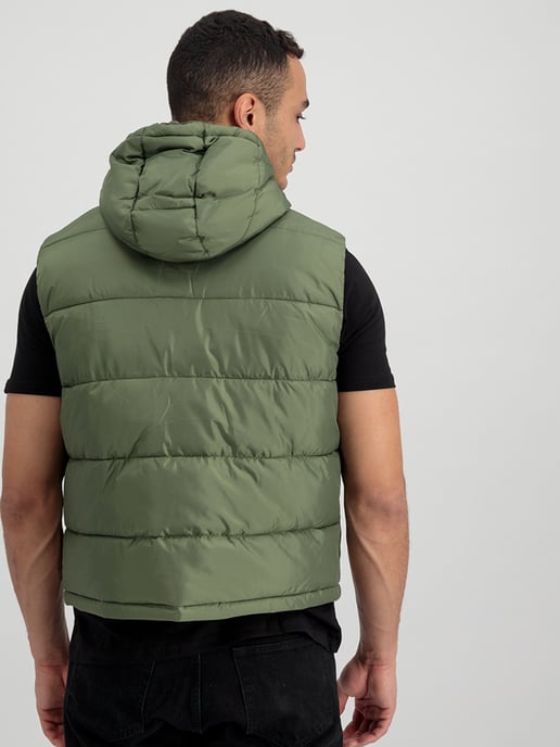 Alpha Industries Hooded Puffer Vest FD Green