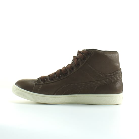 Puma Classic Mid GTX Brown Leather Mens Lace Up Trainers 357044 01