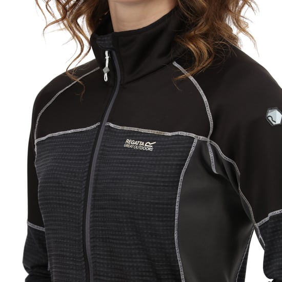 Regatta Womens/Ladies Yare V Fleece (Black/Seal Grey) - Image 5