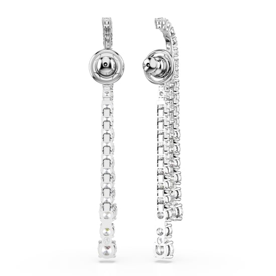 Swarovski 'Matrix Tennis' Women's Base Metal Drop Earrings - Silver 5709257 - Image 4