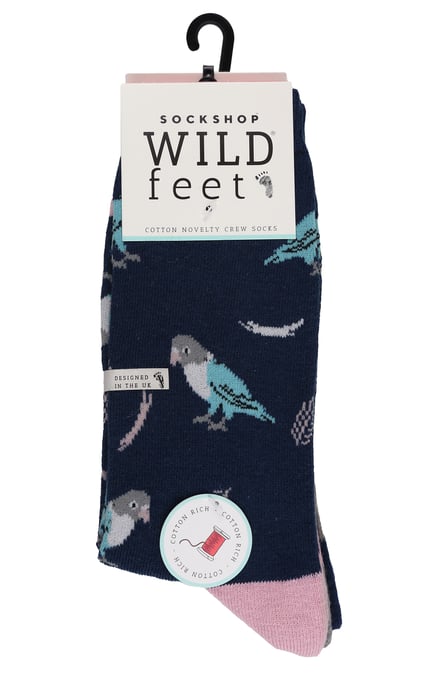 Wild Feet - Set van 3 katoenen sokken voor dames | Dieren - Druisvogel - Image 2