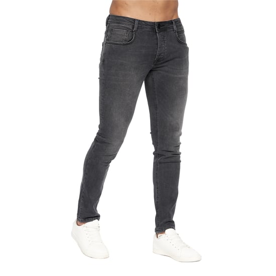 Crosshatch Mens Malcolm Slim Jeans (Dark Charcoal) - Image 5