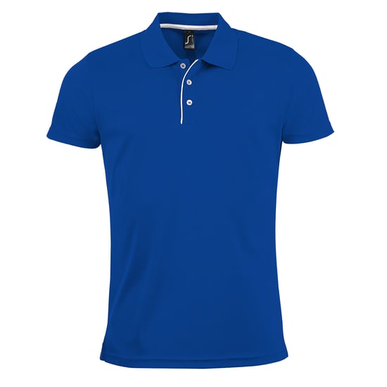 SOLS Heren Performer korte mouw Pique Polo Shirt (Koningsblauw) - Image 1