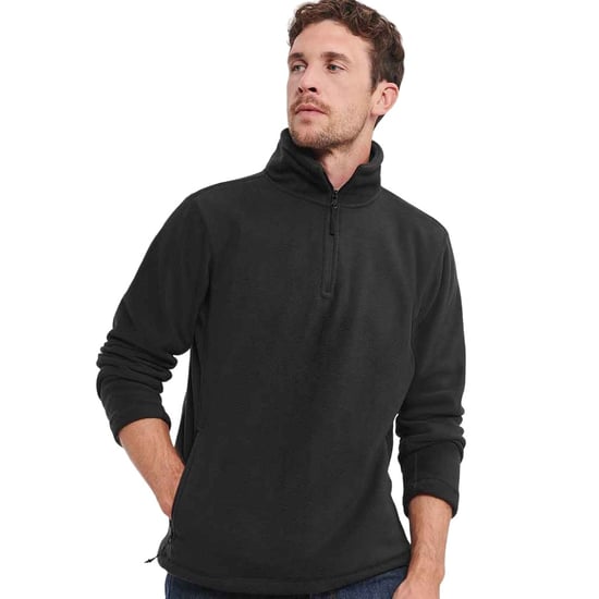 Russell Mens Zip Neck Outdoor Fleece Top (Black) - Image 4