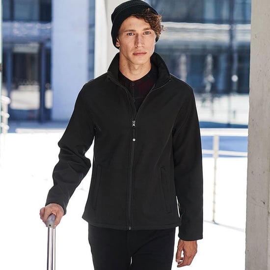 Regatta Mens Reid Water Repellent Softshell Jacket (Black)