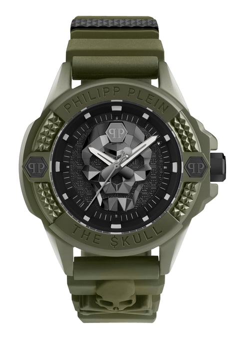 Philipp Plein The $kull Ecoceramic Heren Horloge Groen PWUBA0423 - Image 1