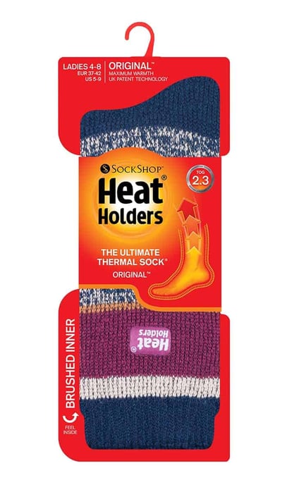 Heat Holders - Ladies Patterned Winter Warm Thermal Socks 4-8 UK - Image 2