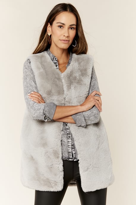 No Cut Faux Fur Sleeveless Gilet