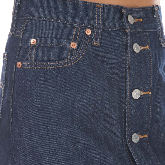 Women's Levis Button Front Midi Skirt in Indigo
