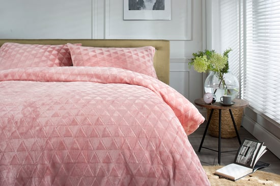 The Lyndon Company Alexandria  Duvet Set Single Size Pink Fleece