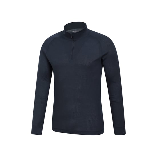 Mountain Warehouse Mens Talus Zip Neck Long-Sleeved Thermal Top (Navy)