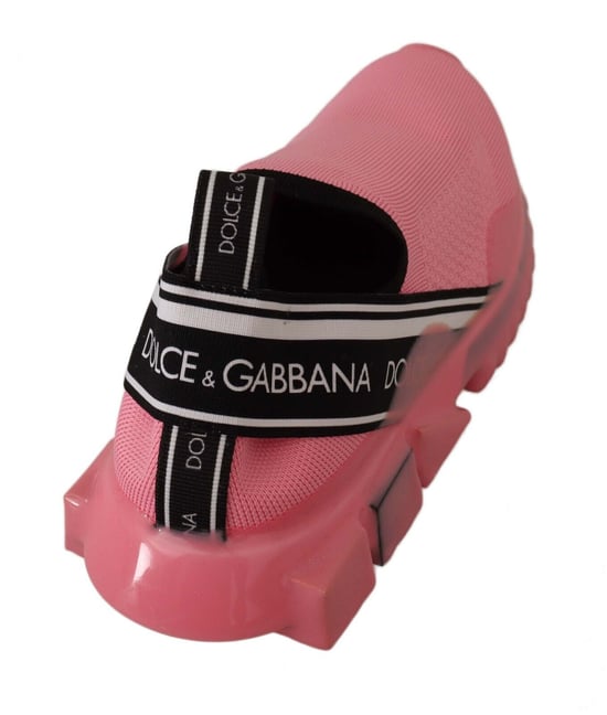 Dolce & Gabbana Damers Rosa Slip-On Casual Låg Top Sorrento Sneakers Skor - Image 5