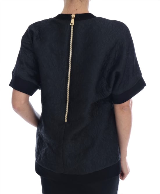 Dolce & Gabbana Women's Black Brocade Cocktail Crystal Sweater - Image 3
