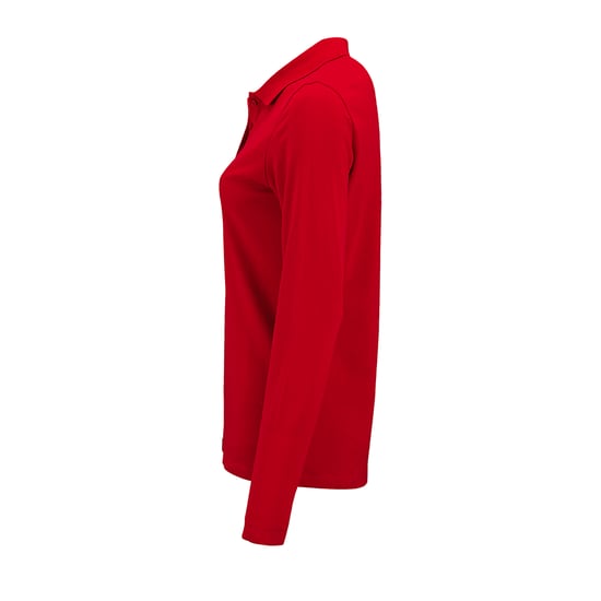 SOLS Dames/dames Perfecte Lange Mouw Pique Polo Shirt (Rood) - Image 4