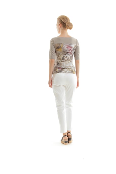 Animal Print & Solid Colour Top