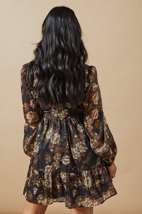 Organza Collared Mini Dress - Image 3