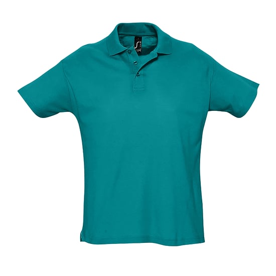 SOLS Heren Zomer II Pique Poloshirt met korte mouwen (Eendenblauw) - Image 1