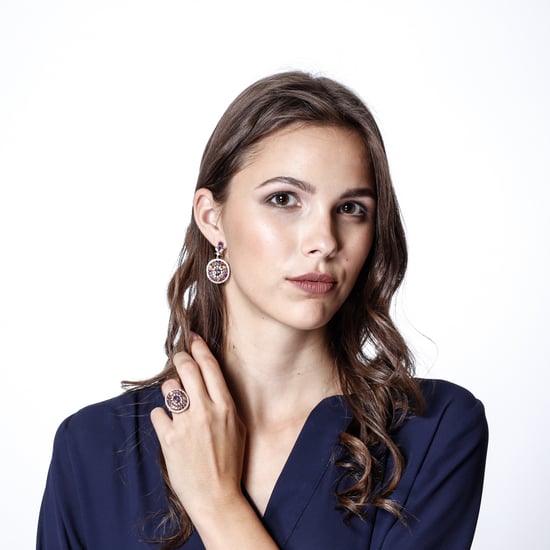 Orphelia 'Enya ' Women's 925 Sterling Silver Set: Earrings + Ring - Rose SET-7428/RG